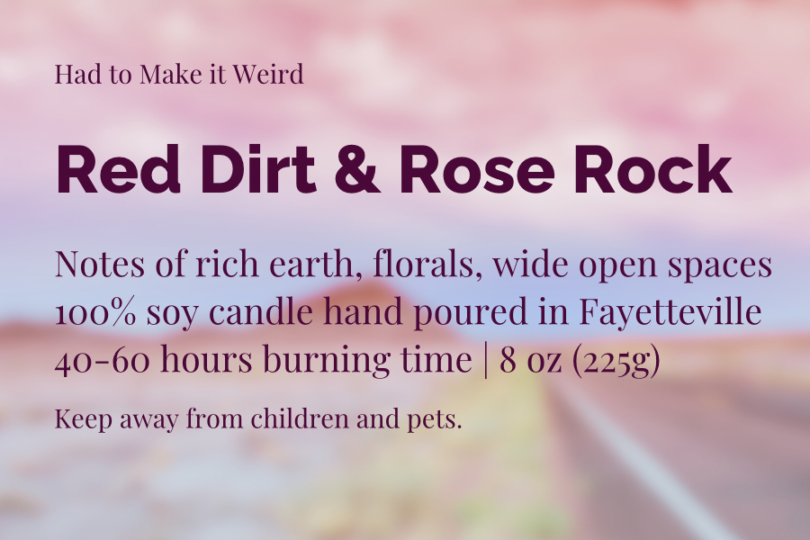 Red Dirt & Rose Rock Candle