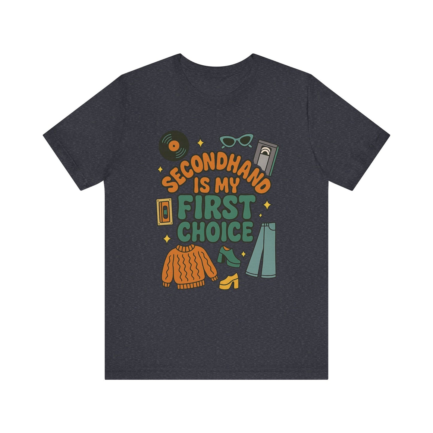 Thrift Shop Tee, Sustainable Fashion Shirt, Secondhand Store T-shirt, Charity Shop Top, Funny Unisex Jersey Short Sleeve Tee