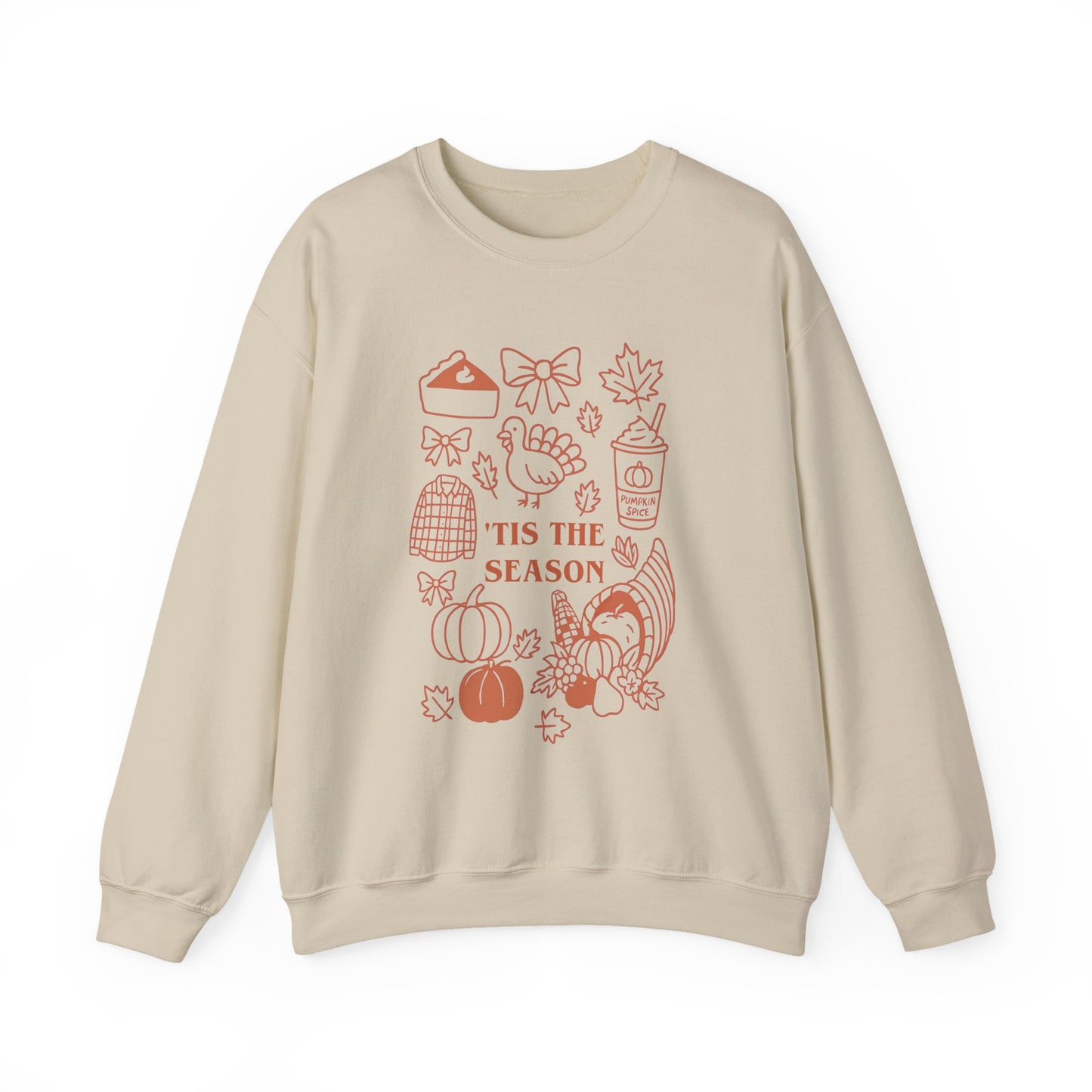 Tis the Season Crewneck Sweatshirt, Fall Fashion, Cozy Gift, Thanksgiving Apparel, Unisex Sweatshirt, Seasonal Style