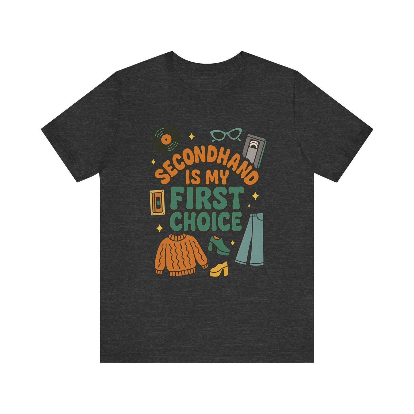 Thrift Shop Tee, Sustainable Fashion Shirt, Secondhand Store T-shirt, Charity Shop Top, Funny Unisex Jersey Short Sleeve Tee