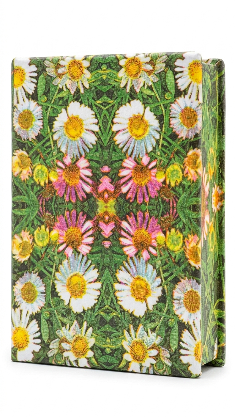 Eco Resin Decoupage Book Box - wildflower daisy cover