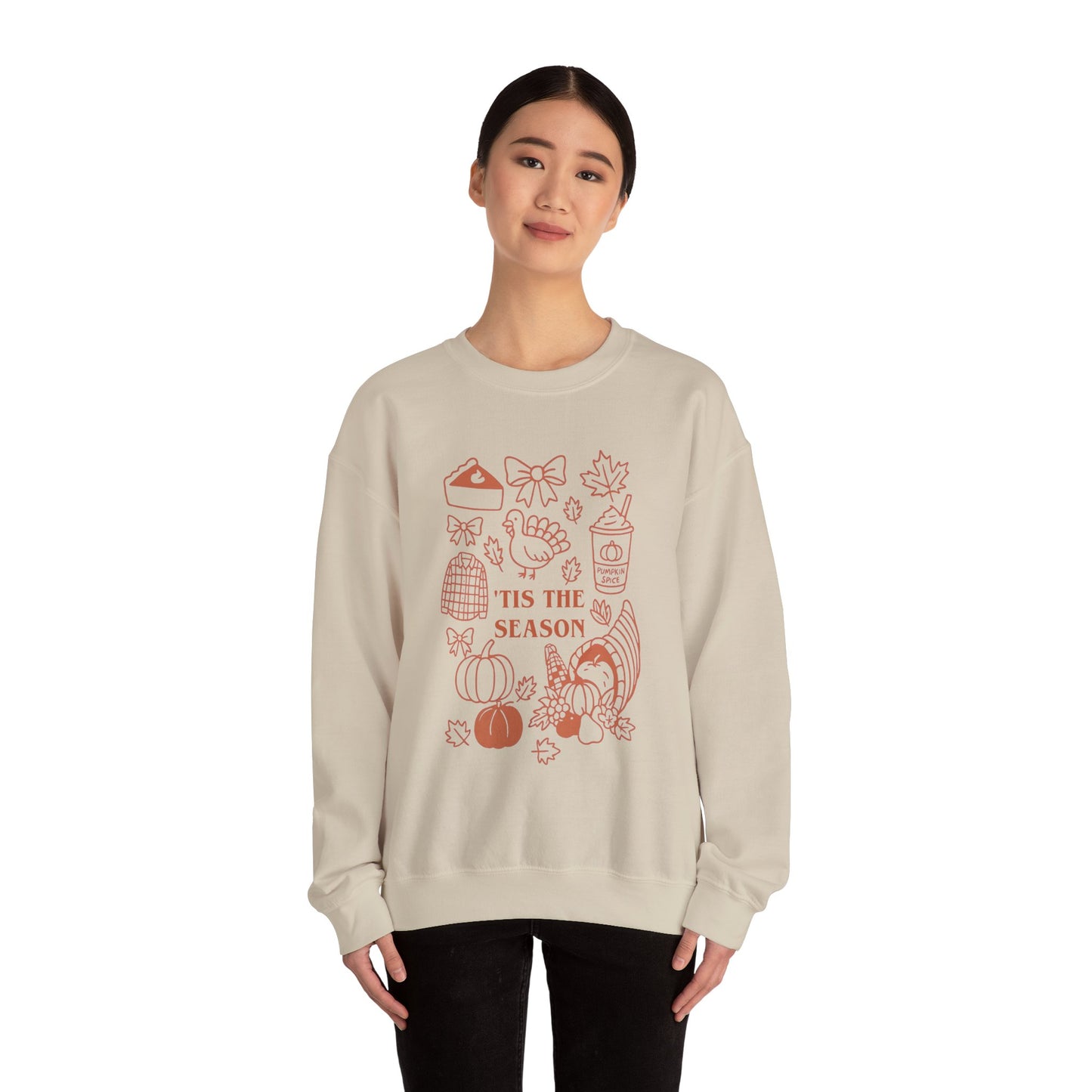 Tis the Season Crewneck Sweatshirt, Fall Fashion, Cozy Gift, Thanksgiving Apparel, Unisex Sweatshirt, Seasonal Style