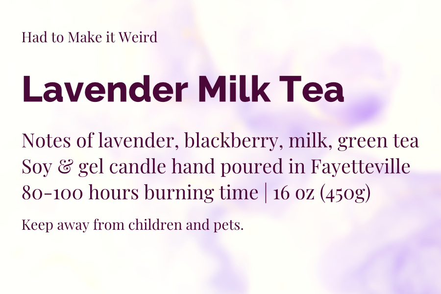 Lavender Milk Tea Candle