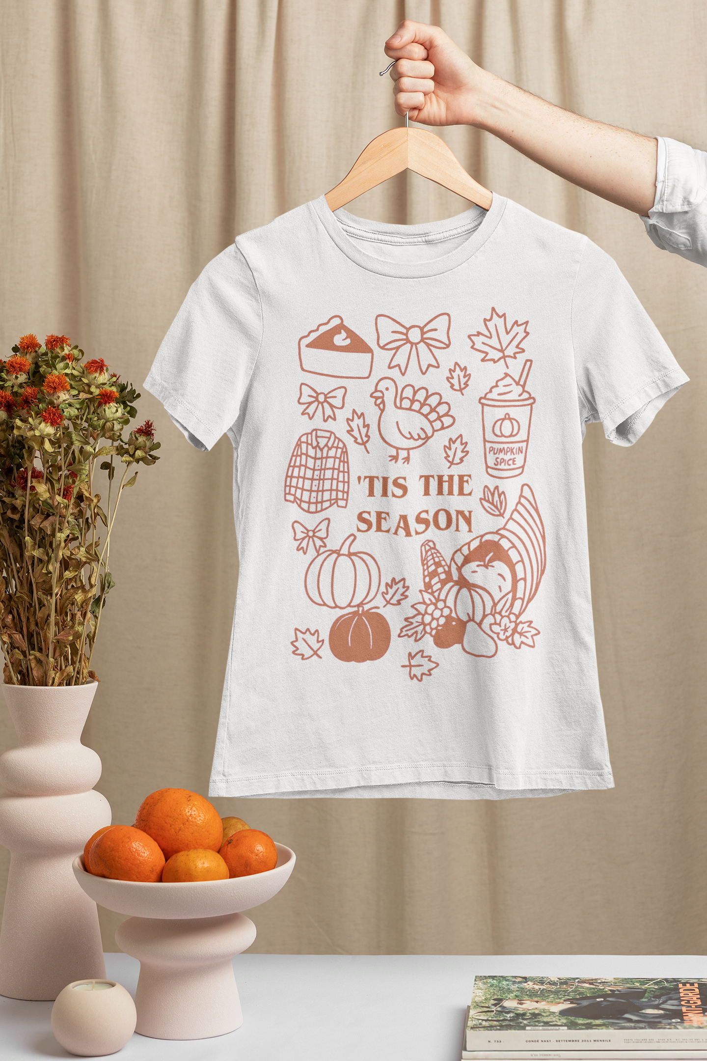 Autumn Doodle Collage Bella Canvas TShirt