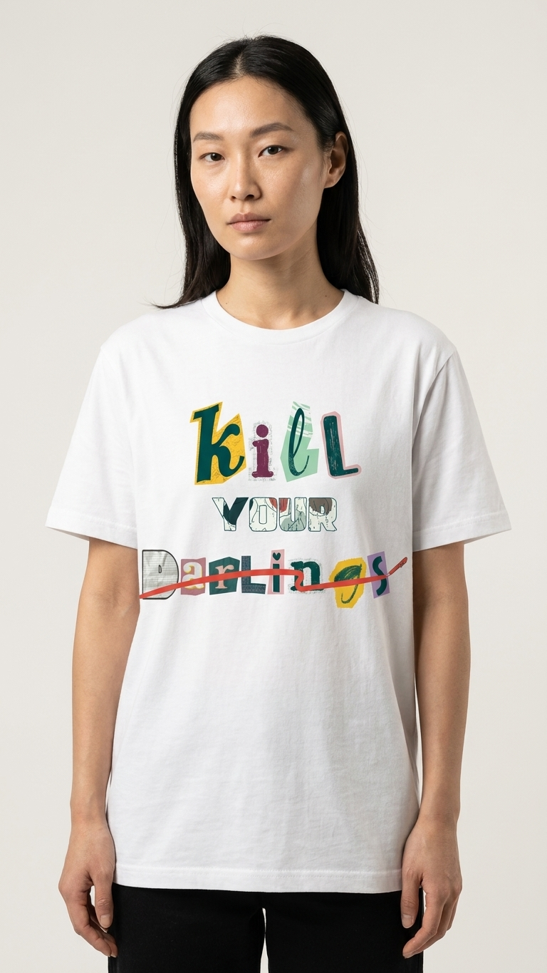 Kill Your Darlings Tee — Writers & Creatives Collage Letter T-Shirt