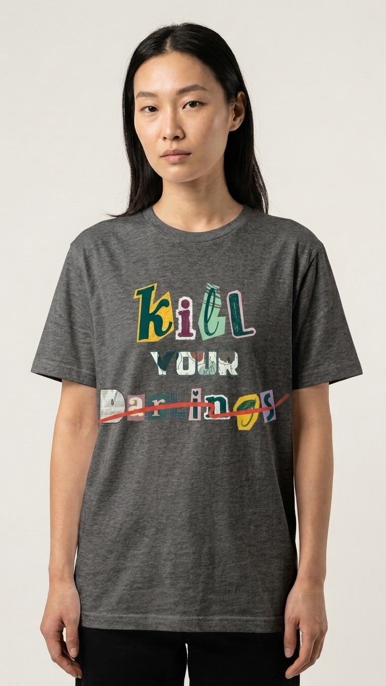 Kill Your Darlings Tee — Writers & Creatives Collage Letter T-Shirt