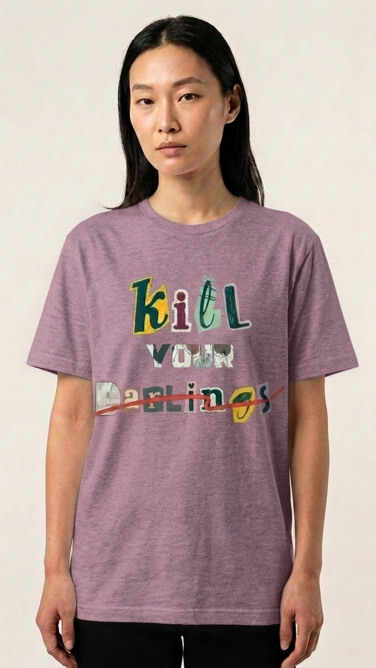 Kill Your Darlings Tee — Writers & Creatives Collage Letter T-Shirt