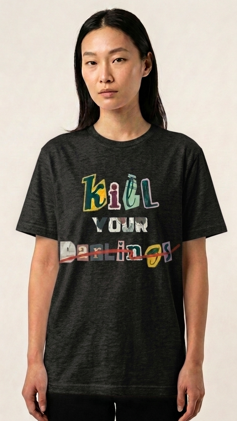 Kill Your Darlings Tee — Writers & Creatives Collage Letter T-Shirt